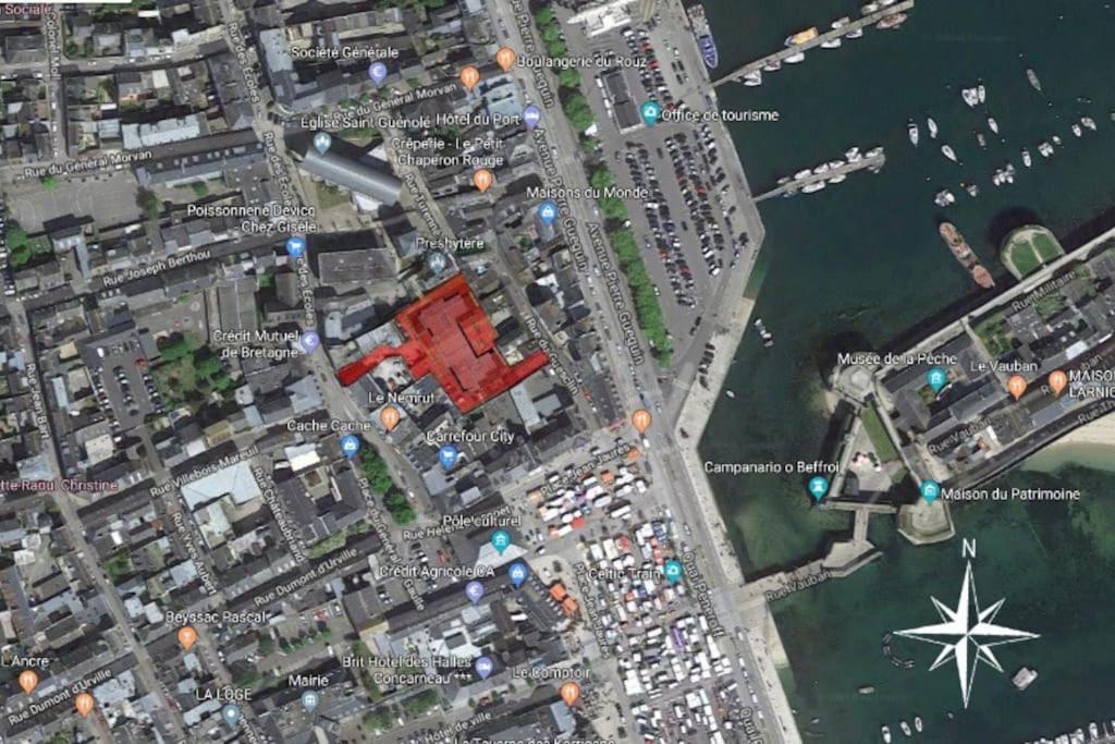 L'Hermine Terrasse Et Parking, 500 Plage Concarneau Zewnętrze zdjęcie